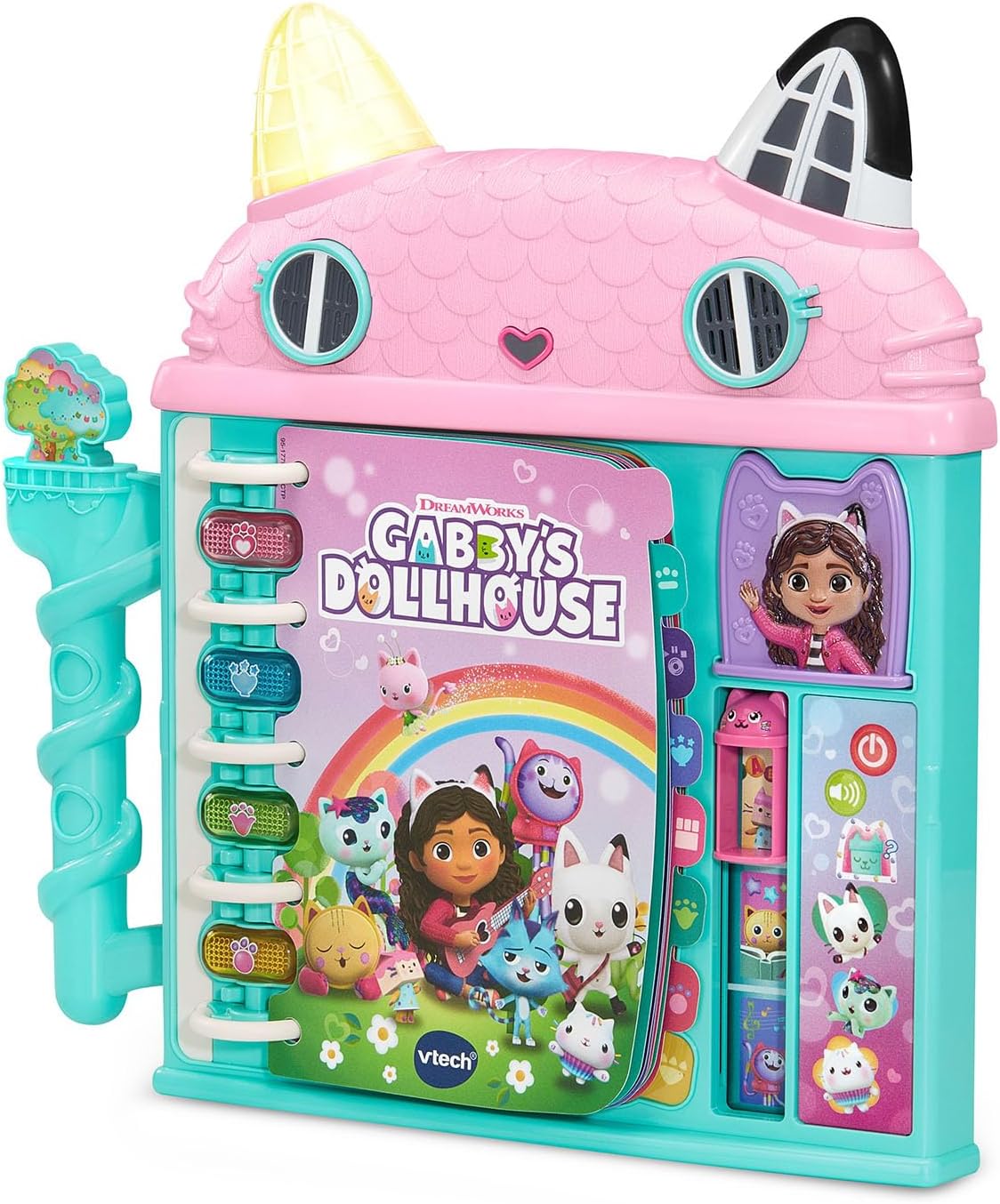 VTech Gabby's Dollhouse Cat-a-Vator Discovery Book | Interactive Learning Book with Stories, Music, Vocabulary & Lights for Kids 3+