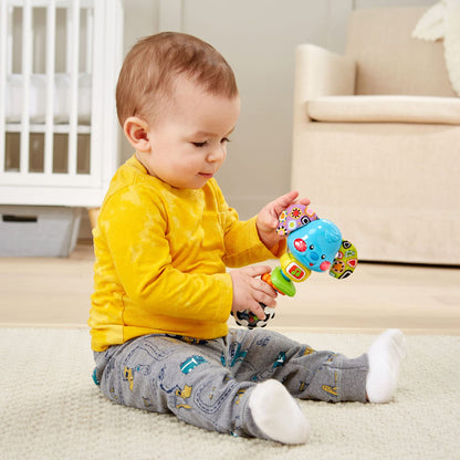 VTech Baby Rattle & Sing Puppy | Musical Light-Up Baby Rattle with Songs, Sounds & Sensory Textures | Infant Toy for 3+ Months