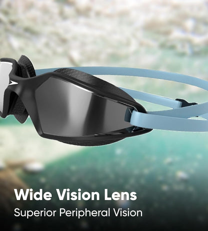 Speedo Hydropulse Mirror Lens Swim Goggles – Unisex Adult Anti-Fog UV Protection Swimming Goggles with Adjustable Dual Strap