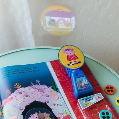 Peppa Pig Peppa's Travel Adventures Movie Theater Storybook & Movie Projector | Projects 20 Images | Interactive Storybook Gift for Kids