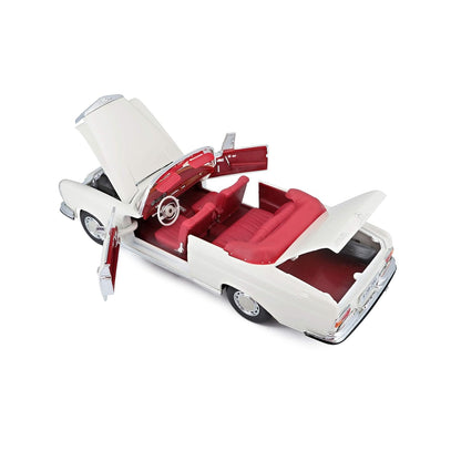 Maisto 1:18 1967 Mercedes-Benz 280 SE Convertible Die-Cast Model Car | Classic Luxury Car Collectible