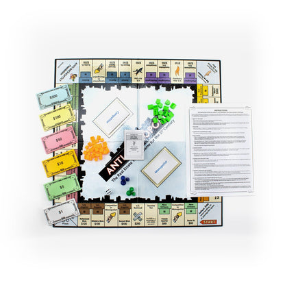 Anti-Monopoly Classic Board Game – Real Estate Trading Strategy Game for Kids & Adults (2–6 Players, Ages 8+)
