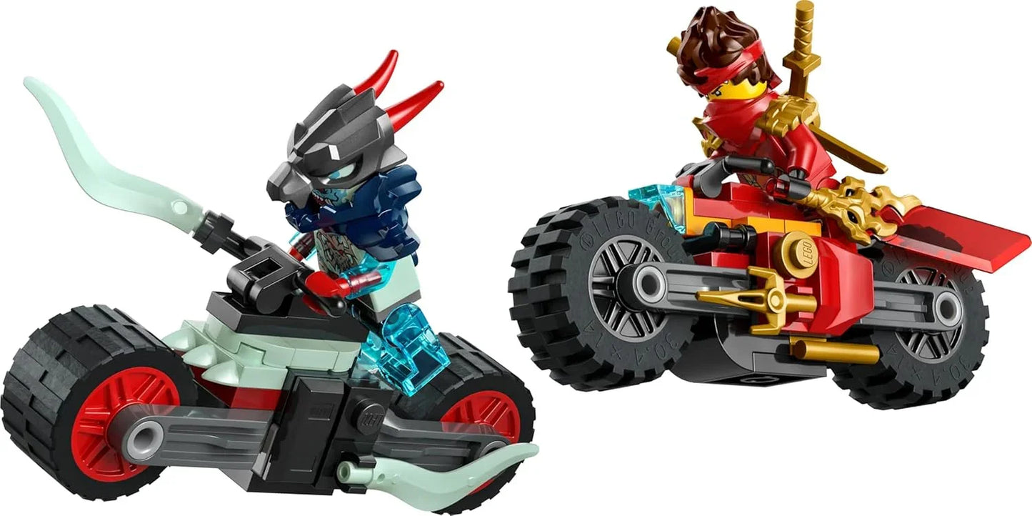 LEGO NINJAGO 71838 Kai’s Motorcycle Speed Race | Dual Ninja Bike Playset for Kids 6+ | Kai & Wyldfyre Racing Toy