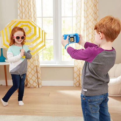 VTech KidiZoom Camera Pix Plus, Blue | Kids Digital Camera with 4X Digital Zoom, Selfie Mode, HD Photos & Videos, Voice Recorder, Games & Expandable Memory