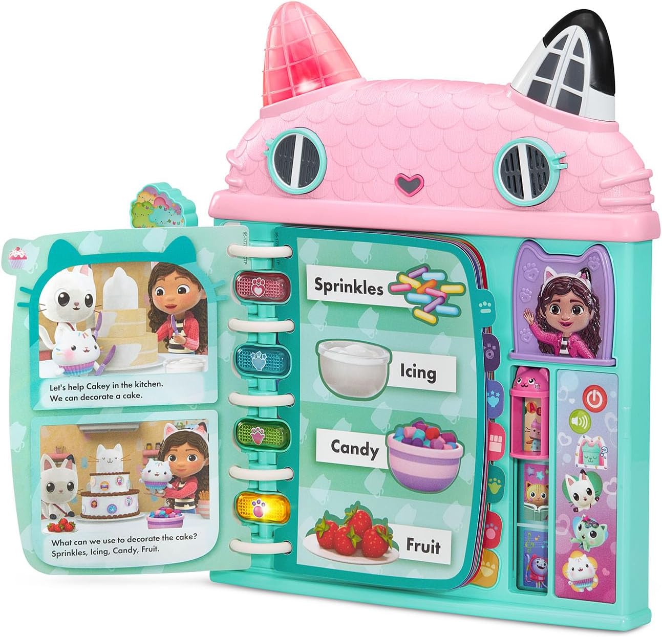 VTech Gabby's Dollhouse Cat-a-Vator Discovery Book | Interactive Learning Book with Stories, Music, Vocabulary & Lights for Kids 3+
