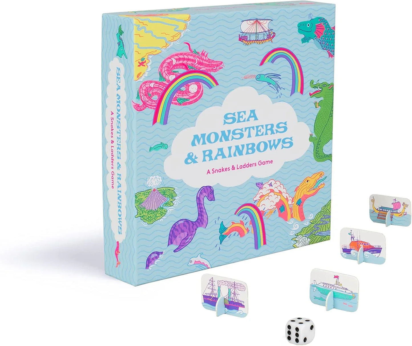 Sea Monsters & Rainbows – Chutes & Ladders Board Game - Jaiman Toys