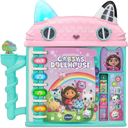 VTech Gabby's Dollhouse Cat-a-Vator Discovery Book | Interactive Learning Book with Stories, Music, Vocabulary & Lights for Kids 3+