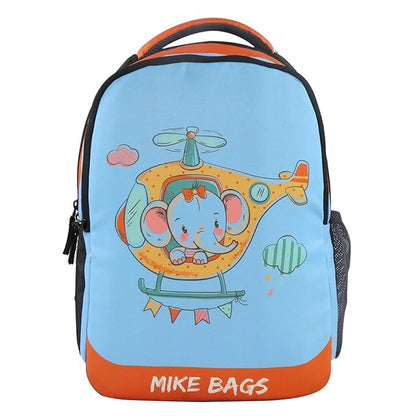 Cartoon Elephant School Backpack 14 Inch – Kids Cute Helicopter Elephant School Bag for Nursery & Kindergarten