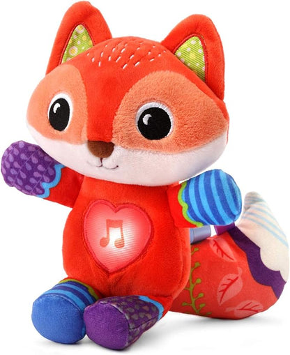 VTech Soothing Songs Fox, Red | Interactive Musical Plush Fox with Lights, Songs & Sensory Play for Babies