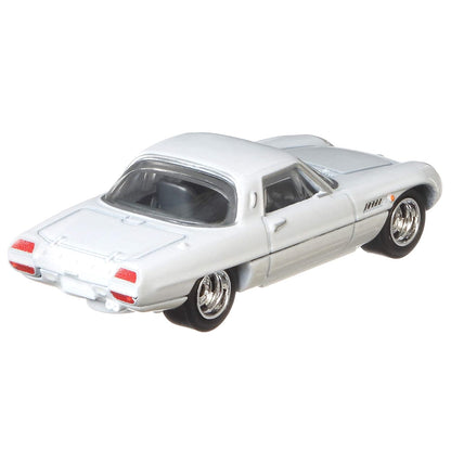 Hot Wheels Premium Pop Culture Jay Leno’s Garage 1968 Mazda Cosmo Sport – 1:64 Diecast Model with Real Riders