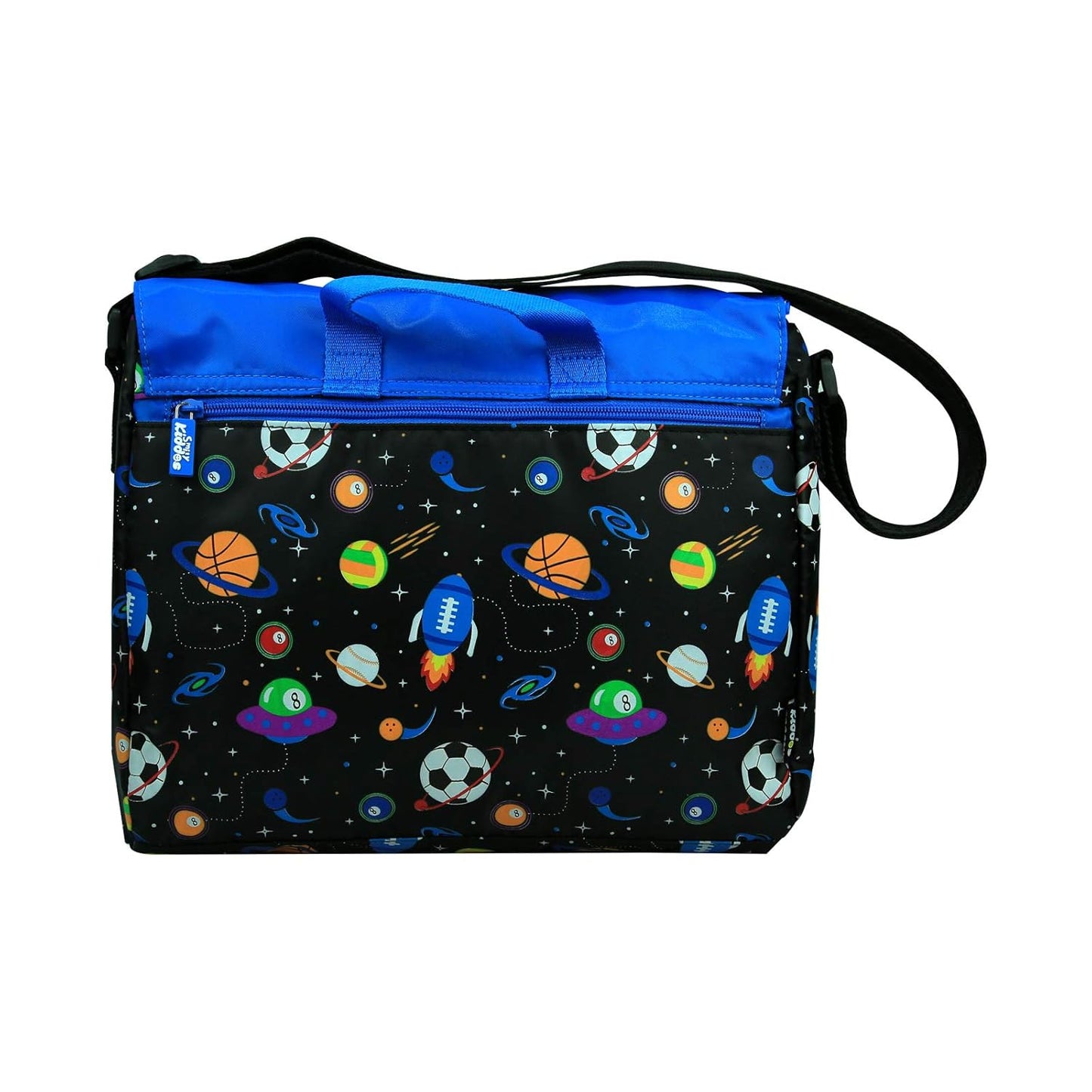 Smily Kiddos Kids Fancy Shoulder Bag – Space & Sports Print Crossbody Side Bag for Boys & Girls