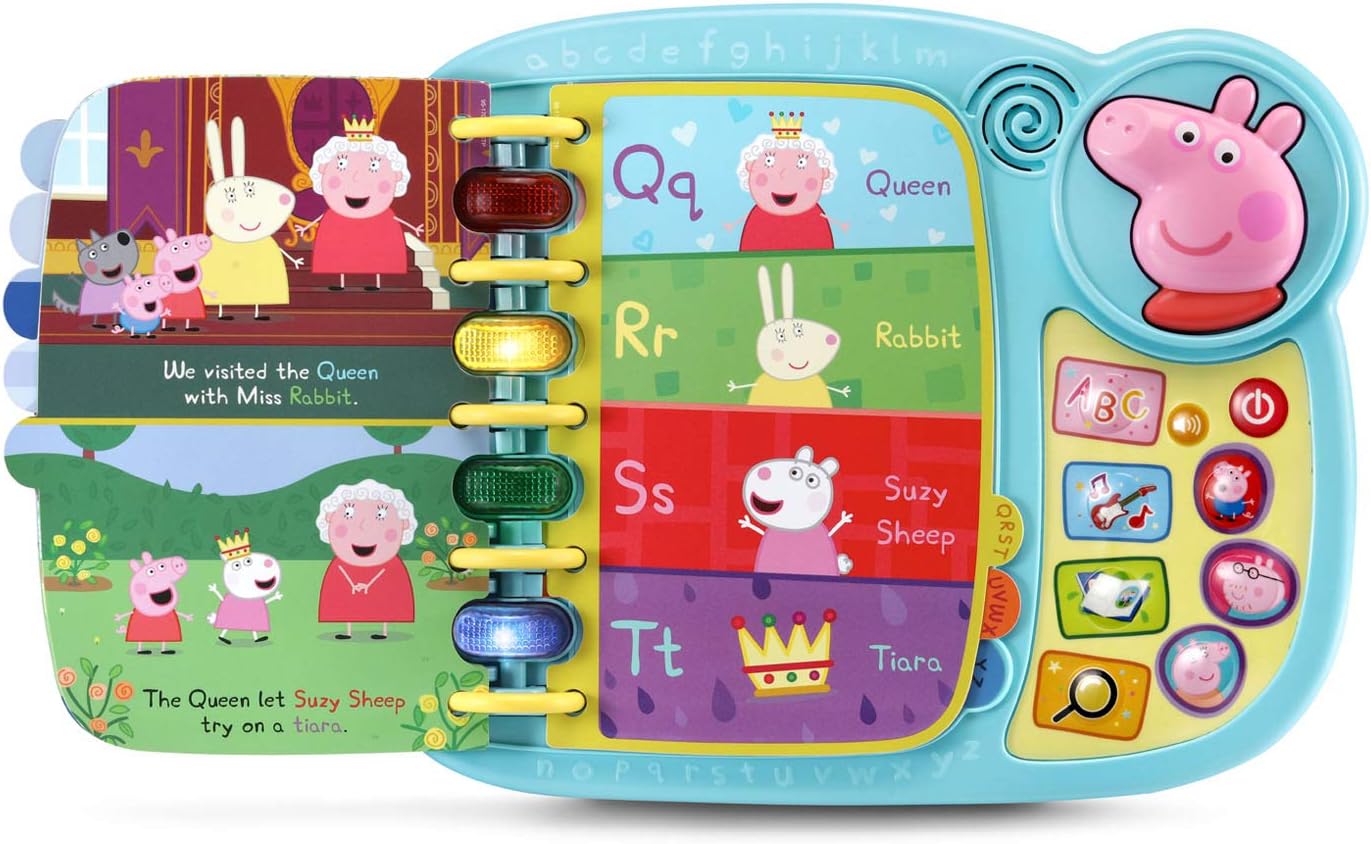 VTech Peppa Pig Learn & Discover Book | Interactive Light-Up Educational Activity Book with Sounds, Music & Vocabulary Learning for Toddlers