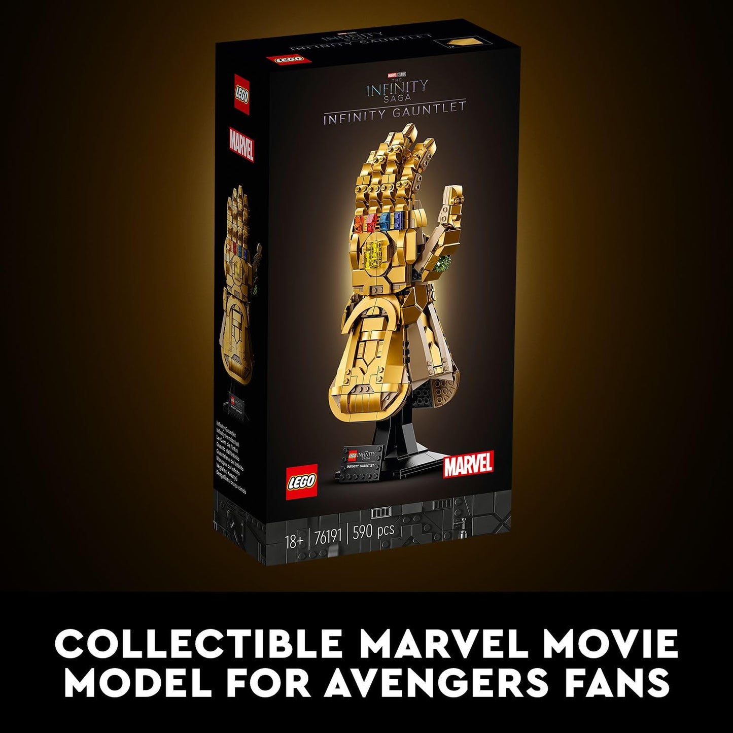 LEGO 76191 Marvel Infinity Gauntlet Building Set for Adults – Thanos Infinity Stones Collectible Display Model (590 Pieces)