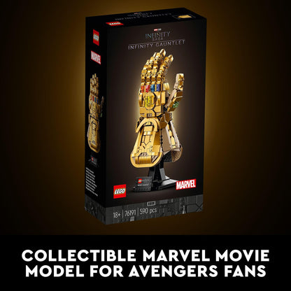 LEGO 76191 Marvel Infinity Gauntlet Building Set for Adults – Thanos Infinity Stones Collectible Display Model (590 Pieces)