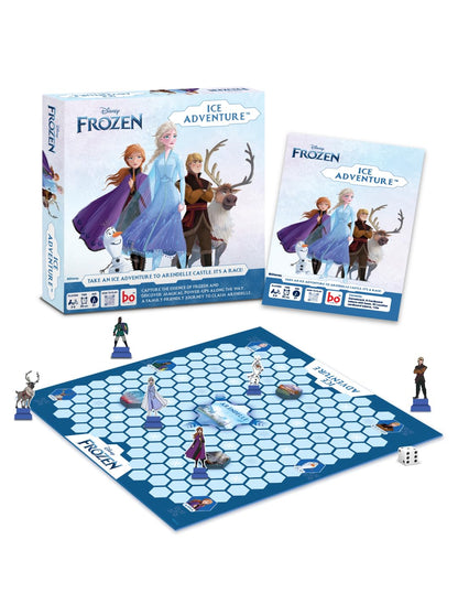 Disney Frozen Ice Adventure Board Game by BOL – Elsa, Anna, Olaf & Kristoff Family Racing Game for Kids Ages 5+ | 2–6 Players