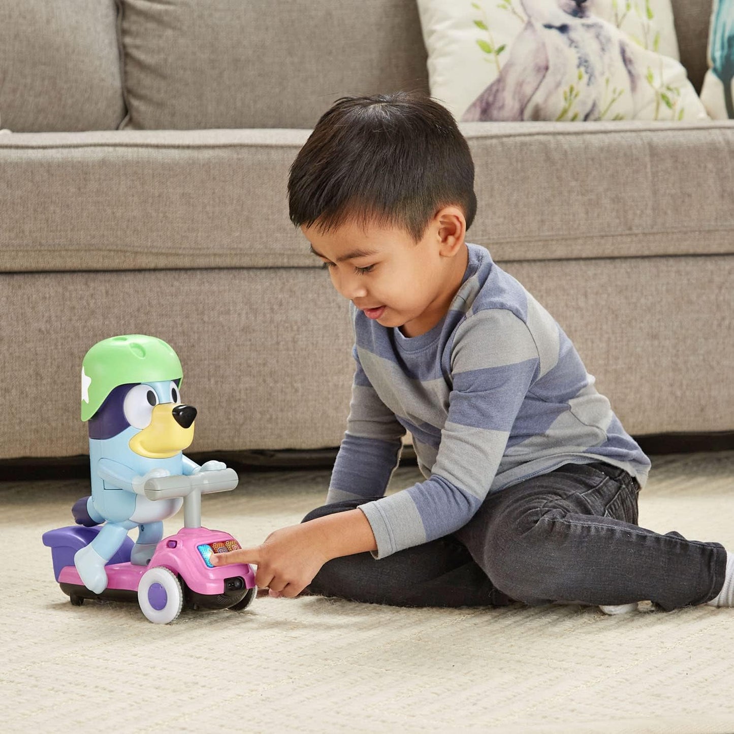 VTech Bluey Scooter Time Bluey Interactive Toy | Motion, Lights, Music & Follow-Me Learning Toy | Ages 3–6 Years