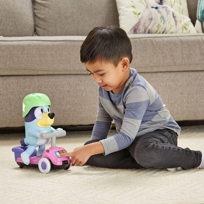 VTech Bluey Scooter Time Bluey Interactive Toy | Motion, Lights, Music & Follow-Me Learning Toy | Ages 3–6 Years