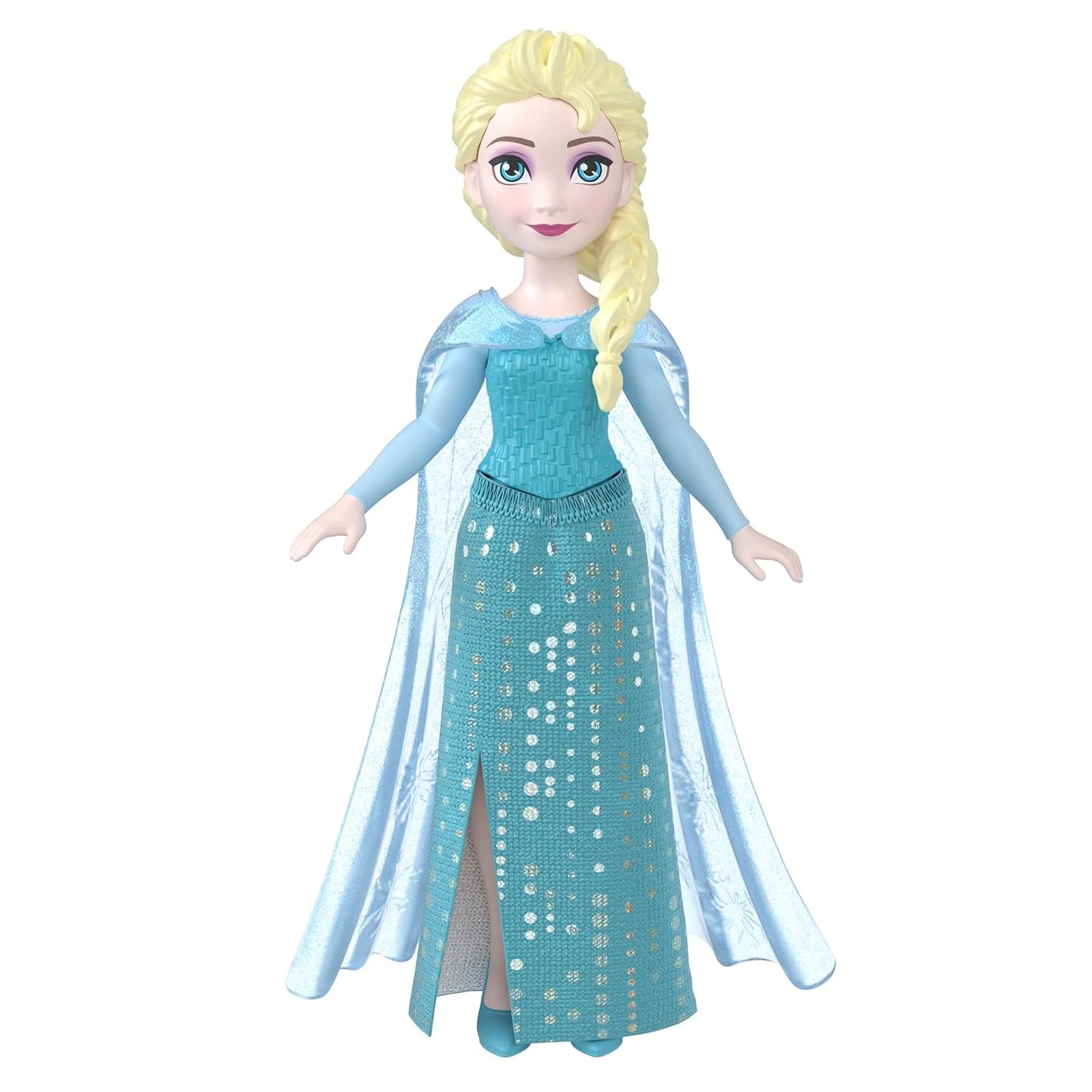 Disney Frozen Elsa Small Doll | Mattel Disney Frozen Collectible Fashion Doll with Removable Cape (4 inch)| Movie-Inspired Toy | Ages 3+