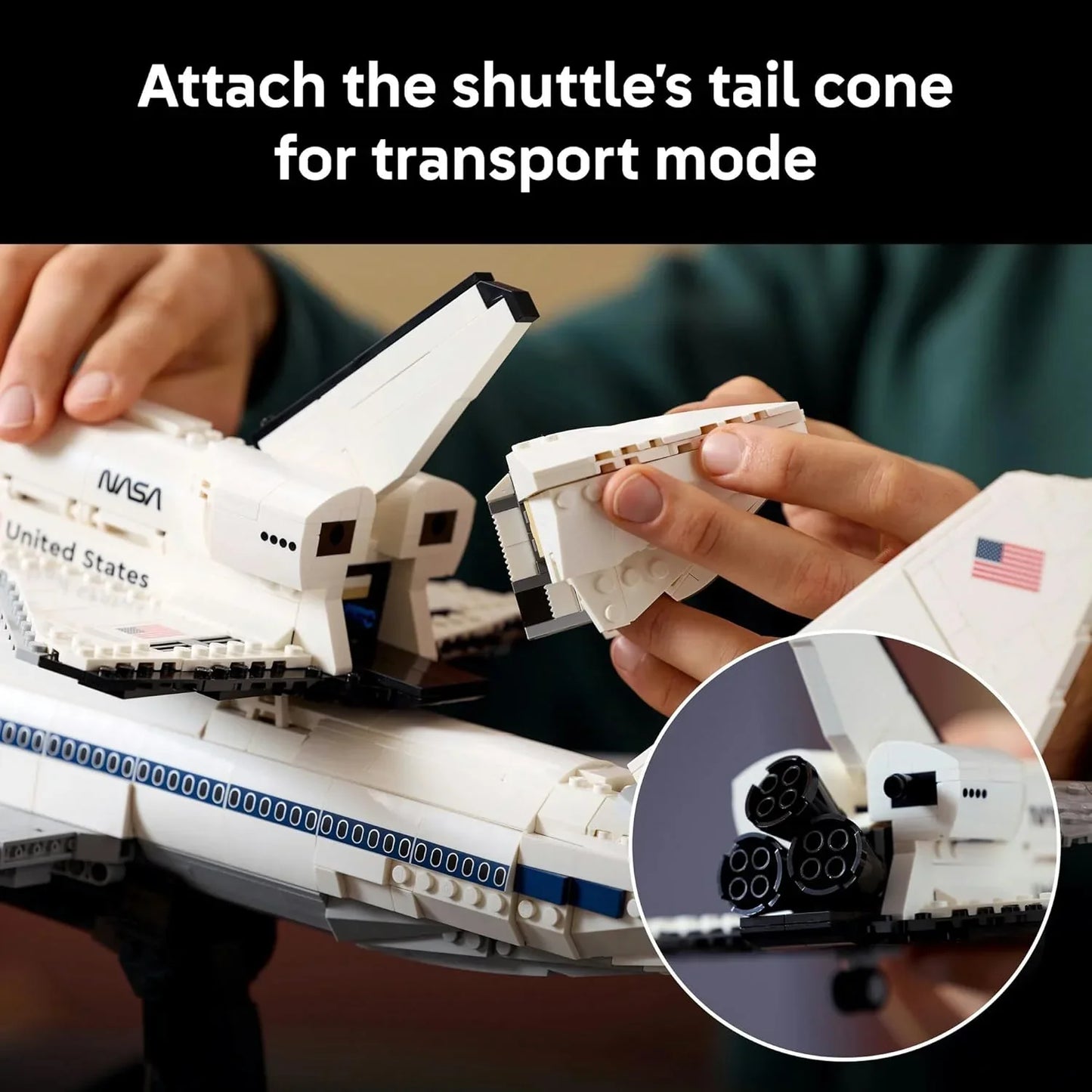 LEGO10360 Shuttle Carrier Aircraft  Iconic NASA Boeing747 & Space Shuttle Orbiter  2,417Piece Display Set