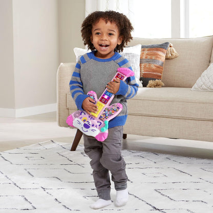 VTech Zoo Jamz Tiger Rock Guitar, Pink | Interactive Musical Learning Guitar with Lights, Songs, Animal Sounds & Educational Toy for Toddlers