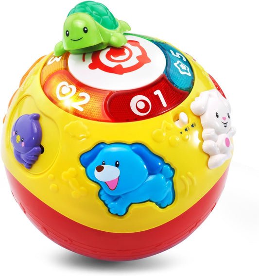 VTech Wiggle and Crawl Ball Interactive Musical Learning Toy for Babies & Toddlers | Multicolor