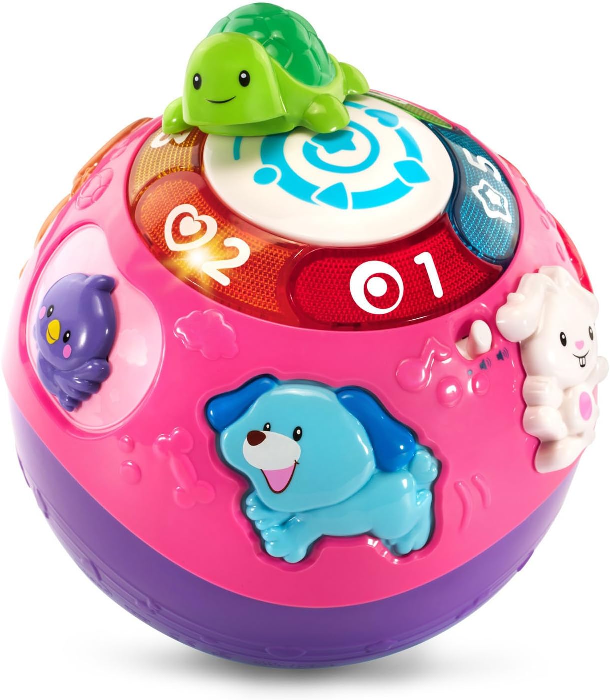 VTech Wiggle and Crawl Ball, Purple | Interactive Moving Ball with Lights, Sounds, Music & Learning Activities for Babies and Toddlers