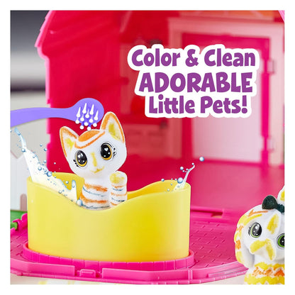 Luxor Crayola Scribble Scrubbie Pets Backyard Bungalow Playset | Color & Clean Washable Pet Activity Set