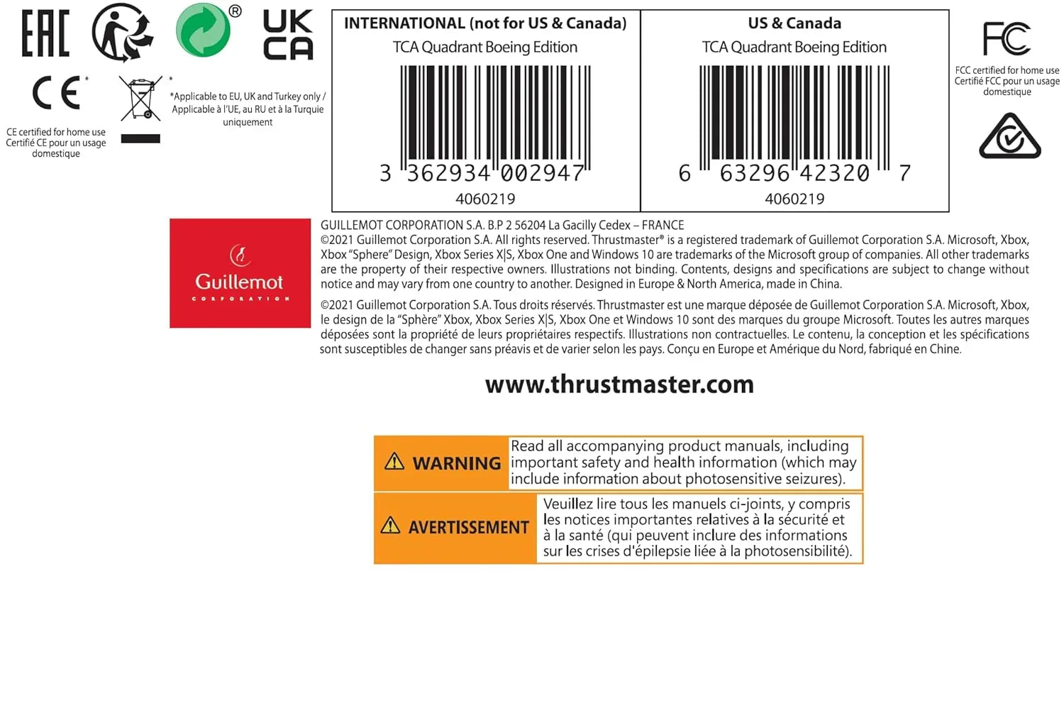 Thrustmaster TCA Quadrant Boeing Edition – Official Boeing Throttle for Flight Sims | PC Compatible - Jaiman Toys