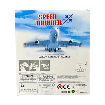 Airplane! 1:400 Scale Die-Cast Airliner – Pullback Toy Plane with Lights & Sounds | Premium Collectible Model - Jaiman Toys