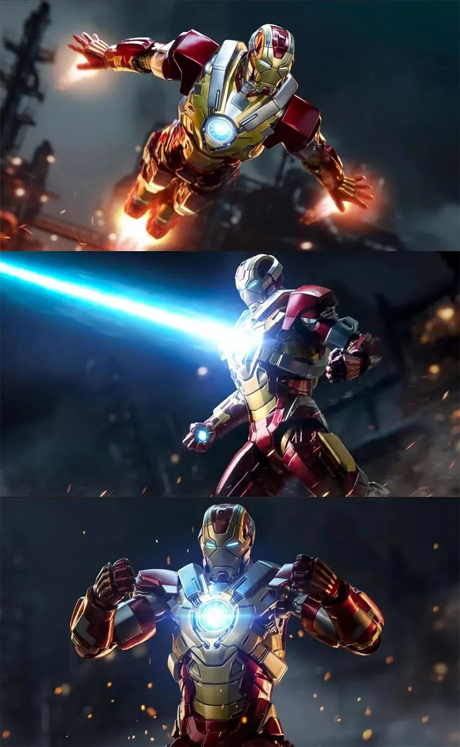 ZD Toys Marvel Iron Man Mark XVII (17) Heartbreaker 1/10 Scale 7” Action Figure – with Accessories - Jaiman Toys