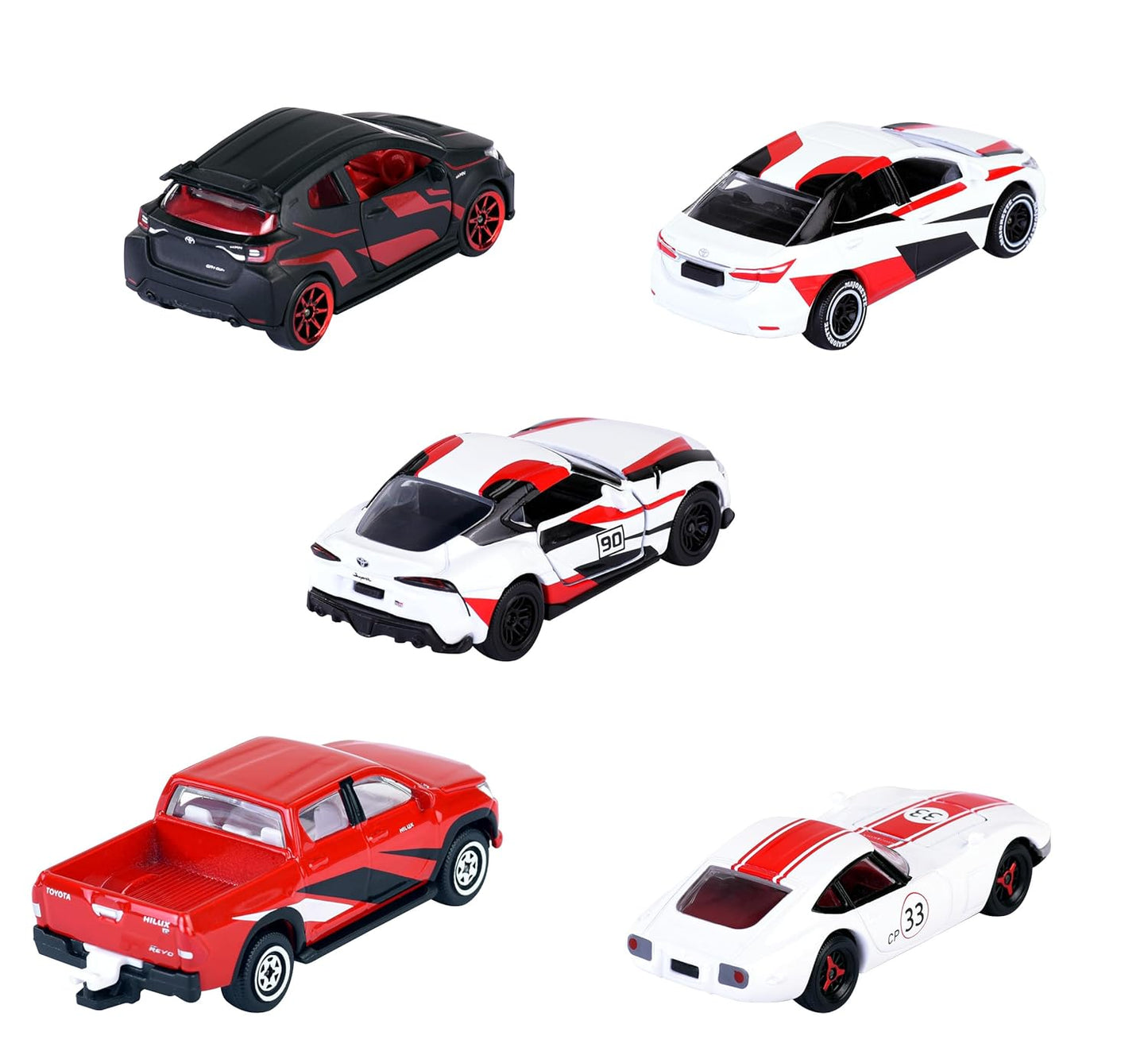 Majorette Japan Racer Die-Cast Car Set (5 Cars) | Toyota Licensed JDM Racing Models | Metal Body | 1:64 Scale | 3+ Years