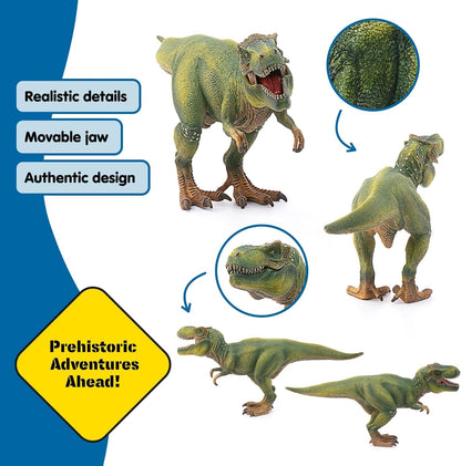 Schleich Dinosaurs - T Rex 11" Action Toy Figure - Jurassic Era Tyrannosaurus Rex Figurine with Movable Jaw - Realistic Big Dinosaur Toy - Play for Boys and Girls Ages 5+ | 14525