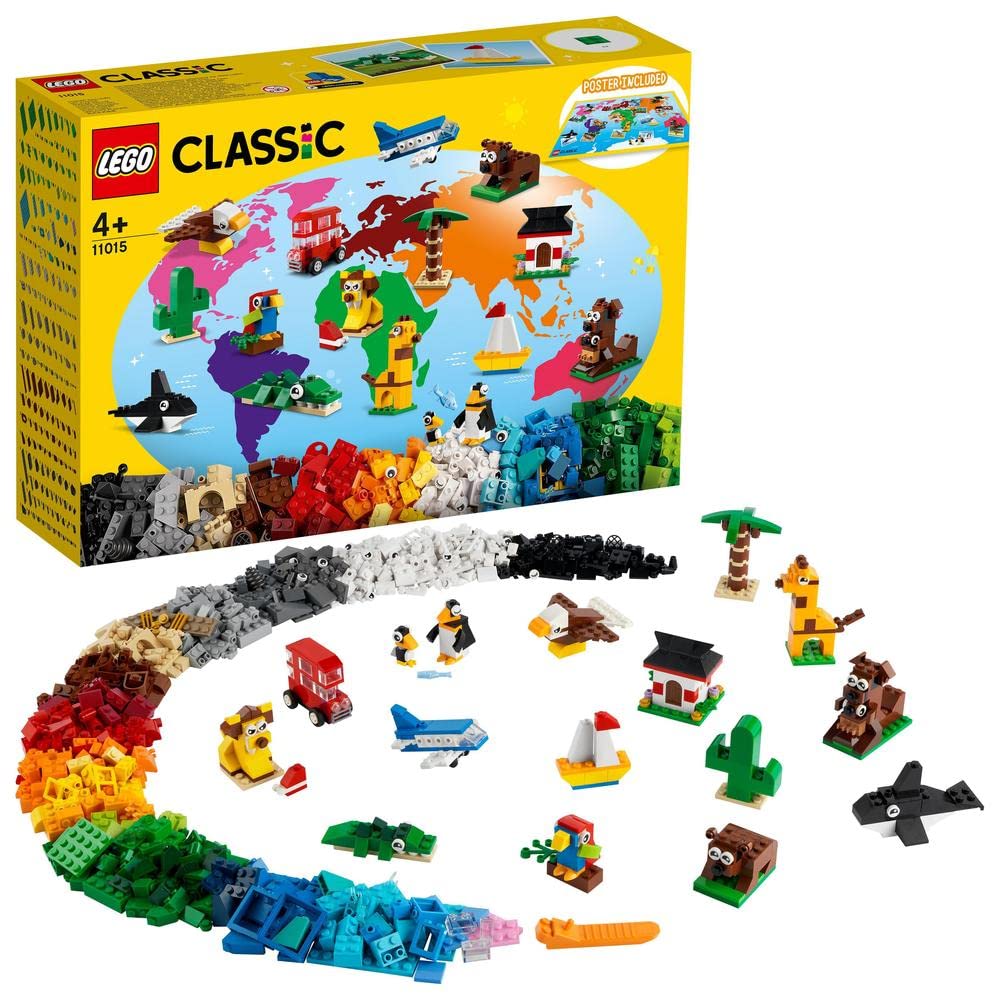 LEGO Classic Around The World 11015 Building Kit; (950 Pieces), Multi Color Age 4+