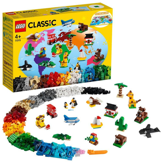 LEGO Classic Around The World 11015 Building Kit; (950 Pieces), Multi Color Age 4+