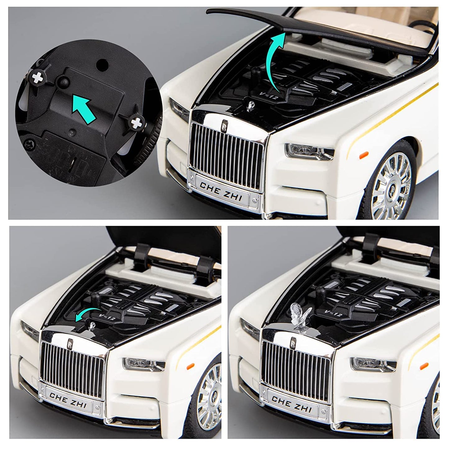 HQT 1:22 Scale Die-Cast Luxury Car Model with Light & Sound – Pull Back Action