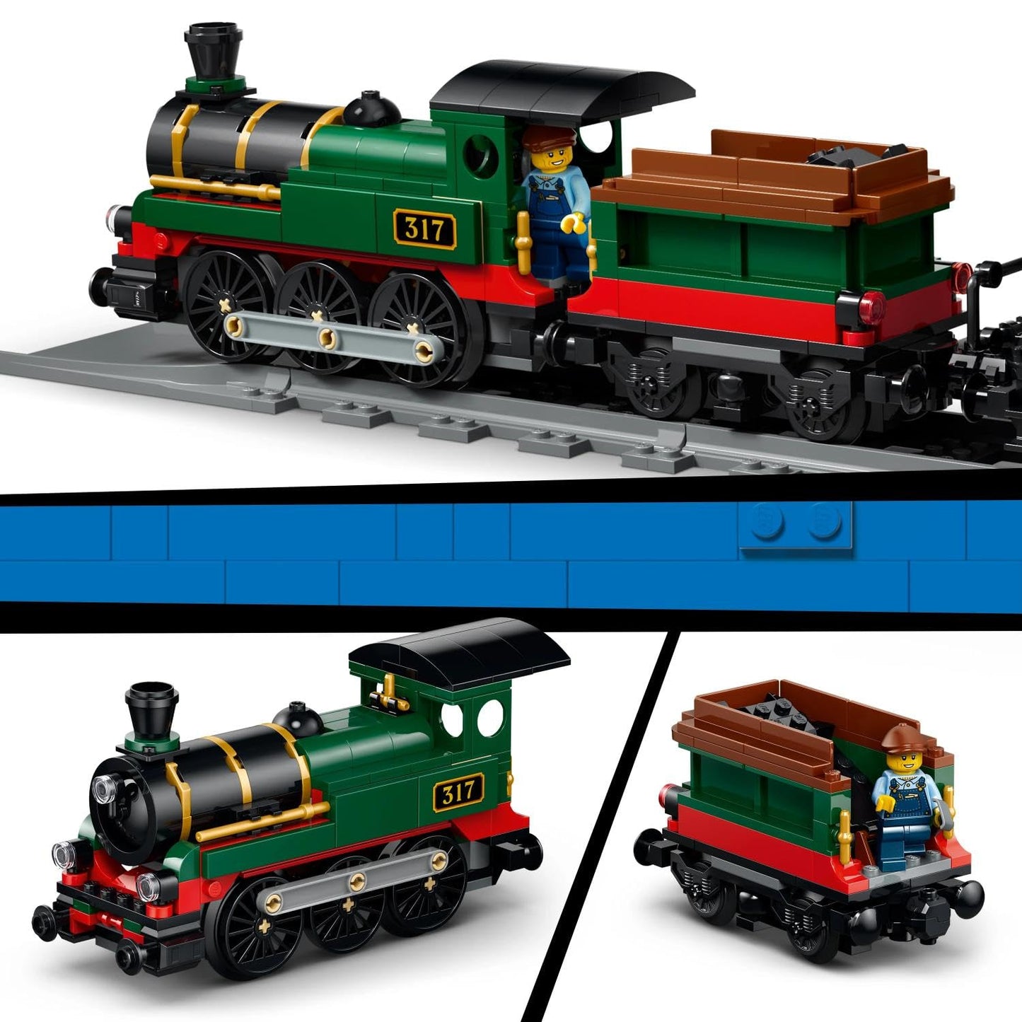 LEGO City Vintage Steam Train - Toy Train Set Building Kit for Kids Ages 7 and Up - 60511