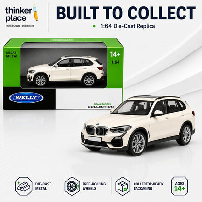Welly 1:64 BMW X5 Cream White Die-Cast Metal Model Car