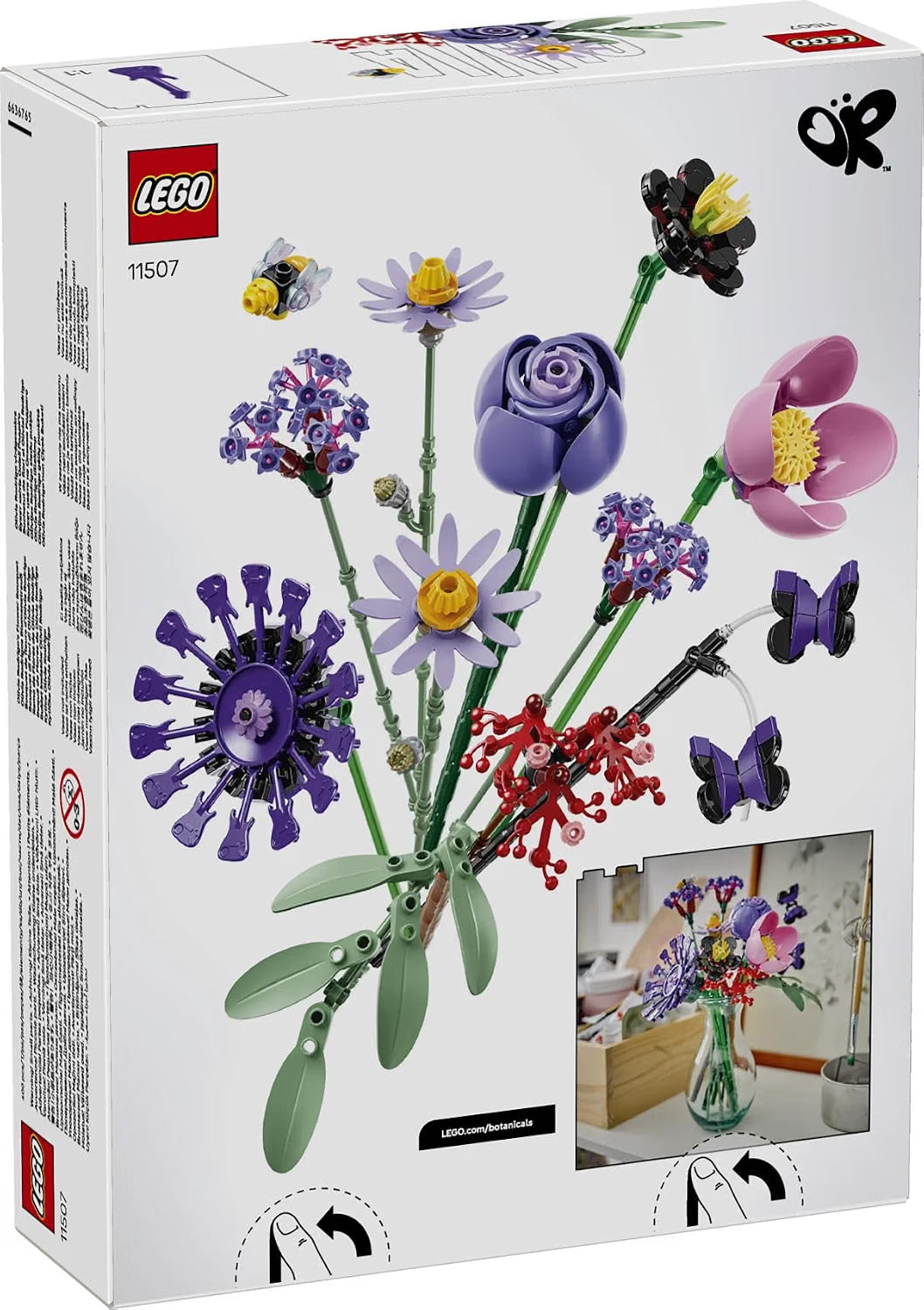 LEGO 11507 Botanicals Olivia Rodrigo’s Flower Bouquet – 11 Artificial Flowers, Music-Inspired Décor, 400 Pieces, Ages 9+