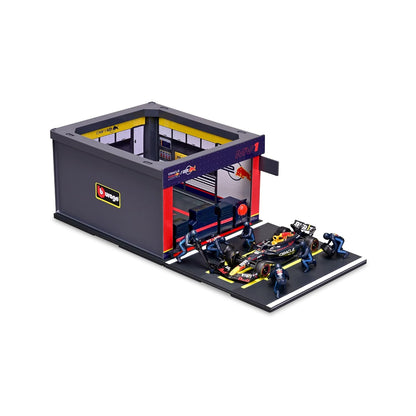 Bburago Oracle Red Bull Racing F1 Pit Pass Playset 1:43 Scale – RB19 Car with 6 Figures