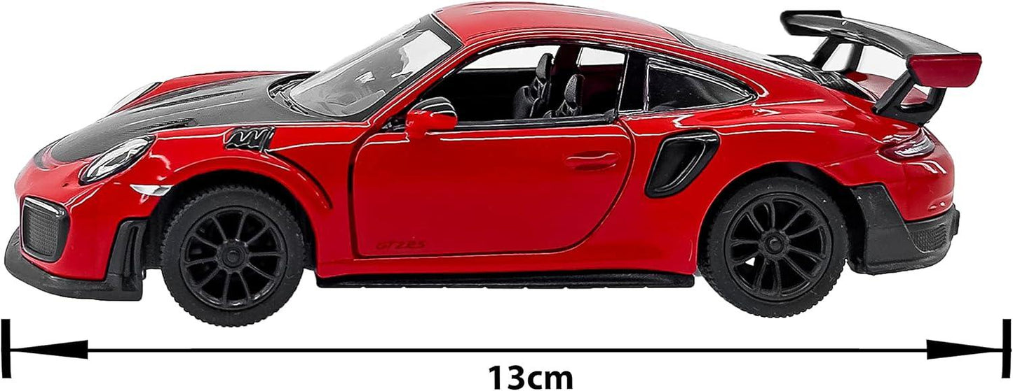 KiNSMART Porsche 911 GT2 RS – 1:36 Scale Die-Cast Model Car – Pullback Toy Car Collectible - Red - Jaiman Toys