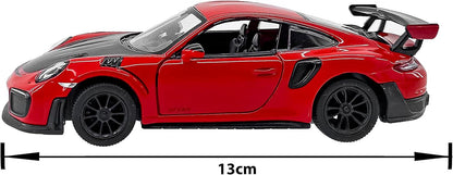 KiNSMART Porsche 911 GT2 RS – 1:36 Scale Die-Cast Model Car – Pullback Toy Car Collectible - Red - Jaiman Toys