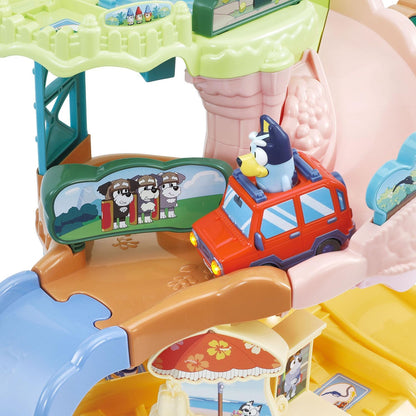 VTech Bluey Road Trip Vehicle Playset | Interactive Bluey Adventure Playset with Vehicle, Lights, Sounds & Multi-Level Family Play for Kids