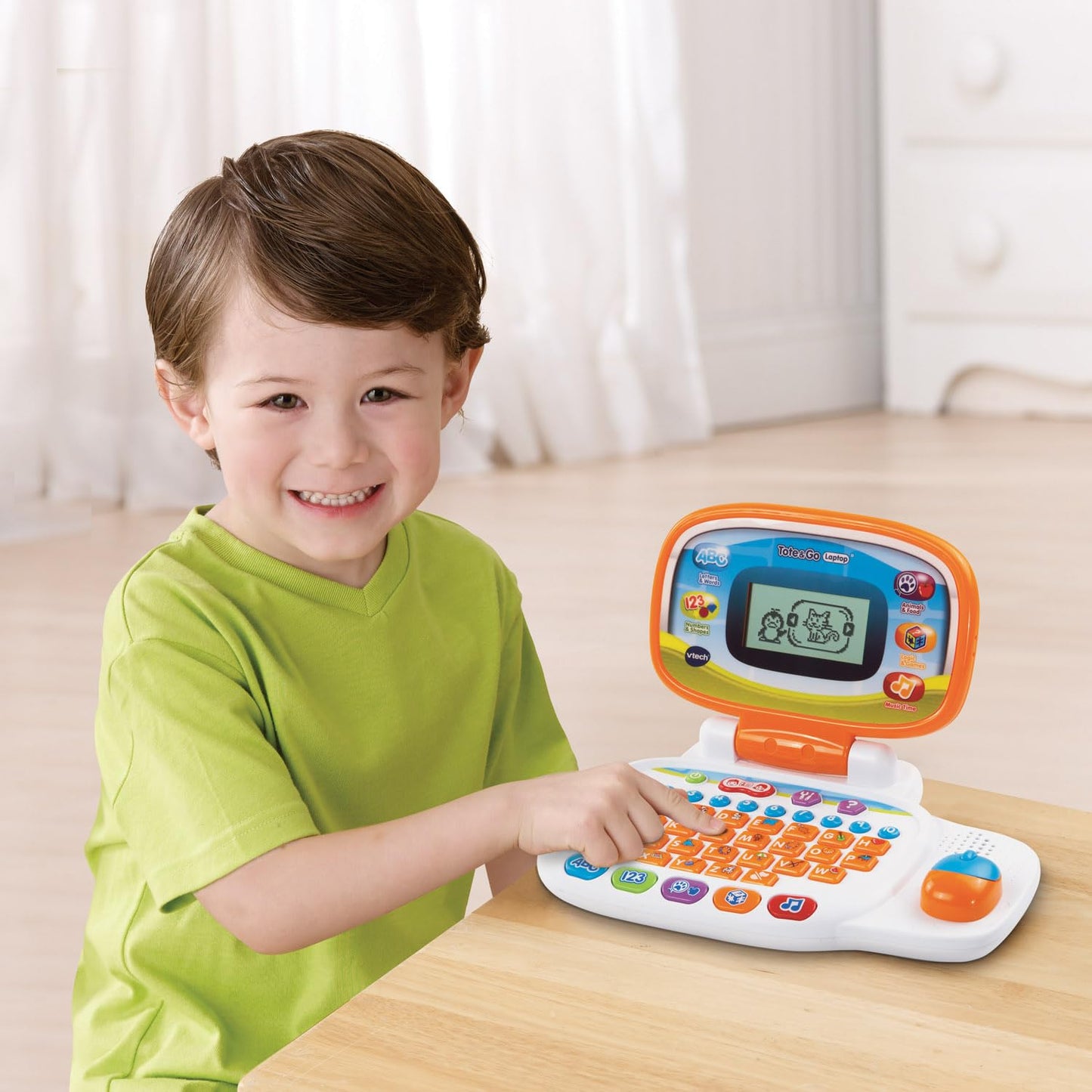 VTech Tote & Go Laptop Orange | Interactive Educational Learning Laptop for Kids | ABCs, Numbers, Games & Music | Ages 3+