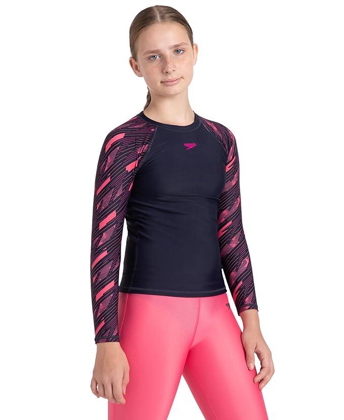 Speedo Girl's Endurance Hyperboom Long Sleeve Suntop – UPF 40+ & Chlorine Resistant Swimwear - Jaiman Toys