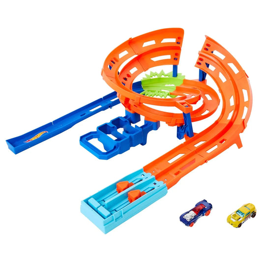 Hot Wheels Extreme Loop Circuit Set – 2 Cars, High-Speed Loops, Easy Storage! - Jaiman Toys