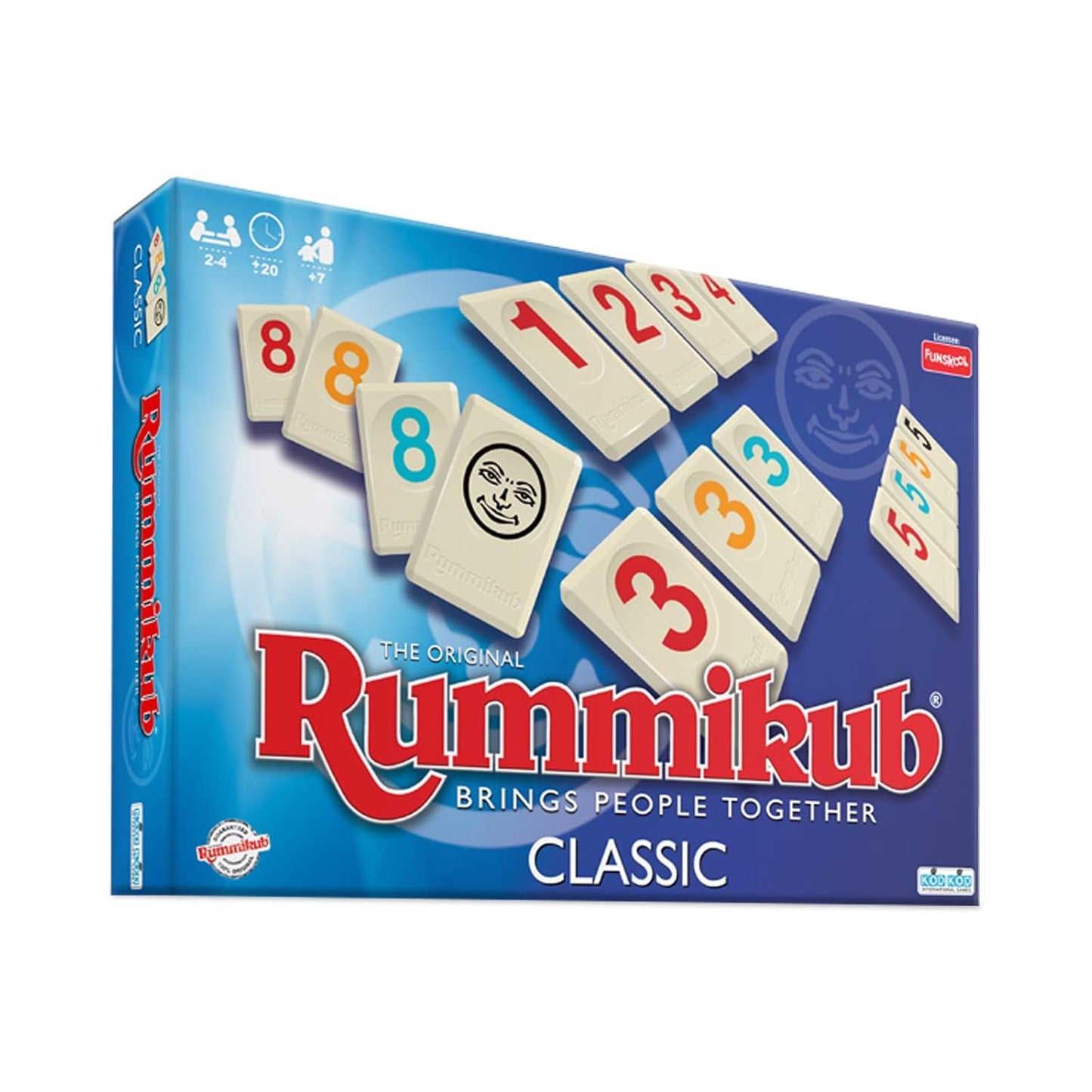 Funskool Original Rummikub Number Game | Classic Family Tile Game for Kids & Adults | Educational Strategy Board Game | 2-4 Players | Ages 7+