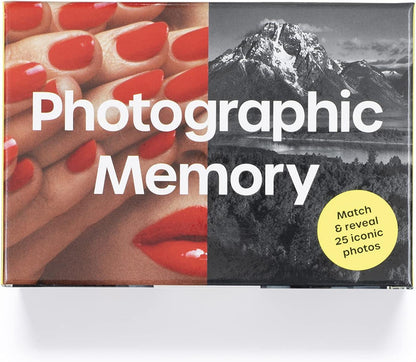 Photographic Memory: Match & Reveal 25 Iconic Photos – Laurence King Game - Jaiman Toys