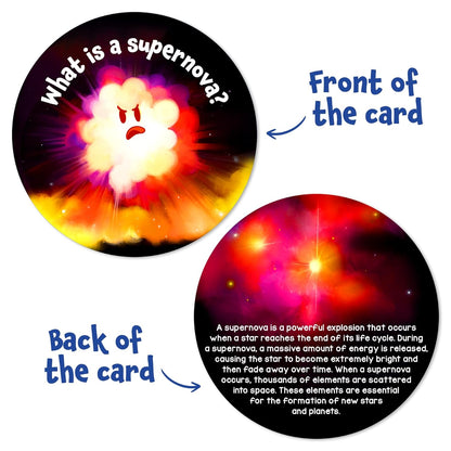 Skillmatics Flash Cards - Science Snippets Space, Learning Resources & Educational Toys for Boys & Girls, Gifts for Ages 7, 8, 9 & Up, 70+ Cards