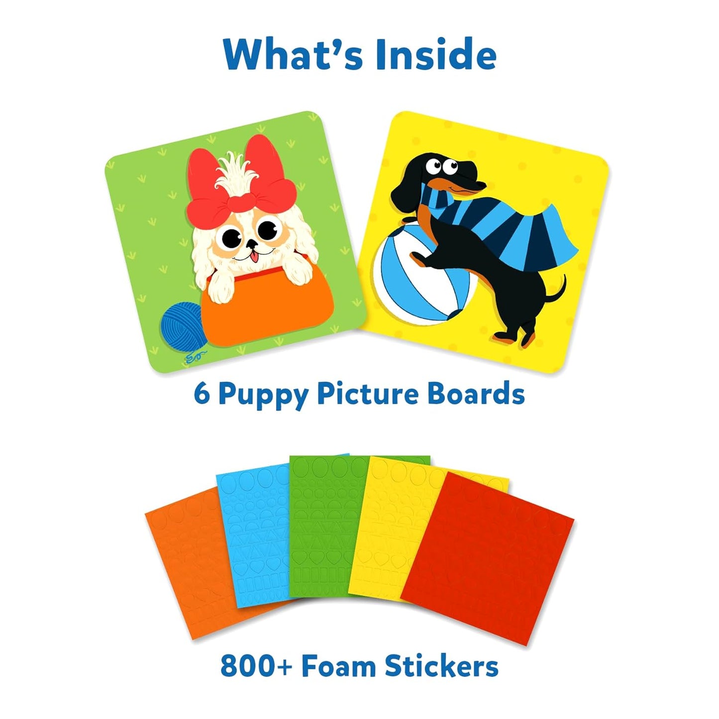 Skillmatics Art Activity - Fun With Foam Puppies, No Mess Sticker Art For Kids, Craft Kits, Diy Activity, Gifts For Boys & Girls Ages 3, 4, 5, 6, 7, Travel Toys, Multicolor