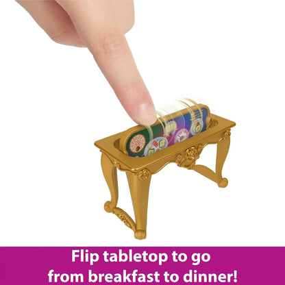 Mattel Disney Princess Toys, Belle Stackable Castle Doll House Playset with Small Doll and 9 Pieces, Inspired by The Disney Movie, Kids Travel Toys - Jaiman Toys